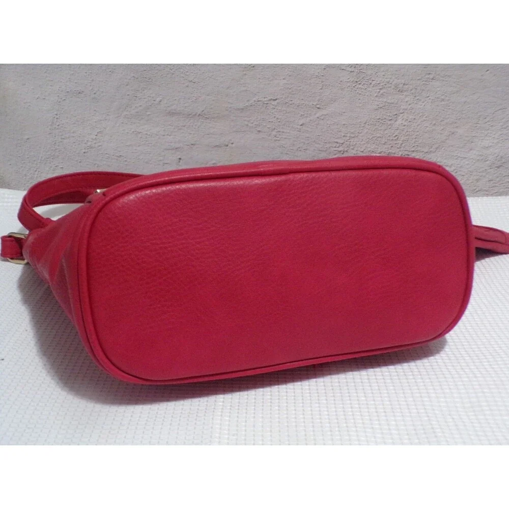 Red With Fringe Shoulder‎ Bag with Gold Accents and Detachable Change Purse Zip